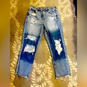 AE mom jean. Great condition, all holes came in jeans when purchased.